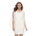 Women's Expo Cold-shoulder Popover Shift Dress, Size: 8, Natural