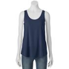 Juniors' Pink Republic High-low Tank Top, Girl's, Size: Xs, Blue (navy)