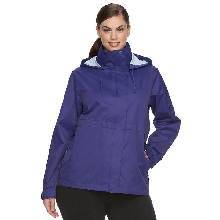 Plus Size Columbia Spring Run Hooded Short Trench Jacket, Women's, Size: 1xl, Blue Other