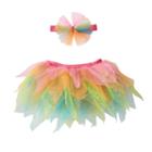 Girls 4-6x Rainbow Headwrap & Tutu Set, Girl's, Multicolor