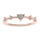 Lc Lauren Conrad Simulated Blue Opal Ring, Women's, Size: 7, Light Pink