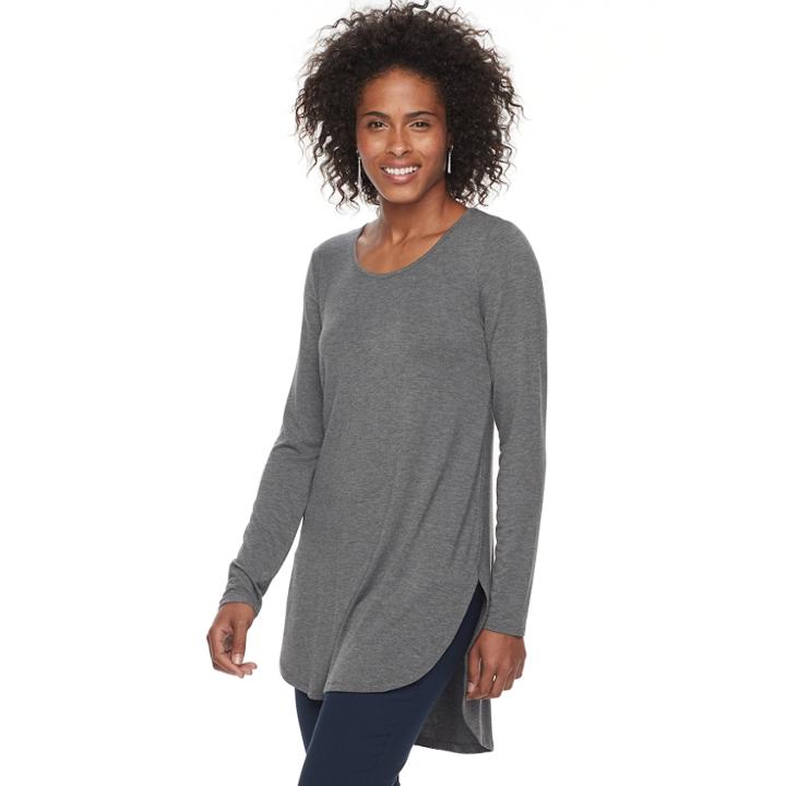 Women's Apt. 9&reg; Essential Tunic, Size: Medium, Med Grey
