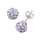 Purple Crystal Ball Stud Earrings - Made With Swarovski Crystals, Women's