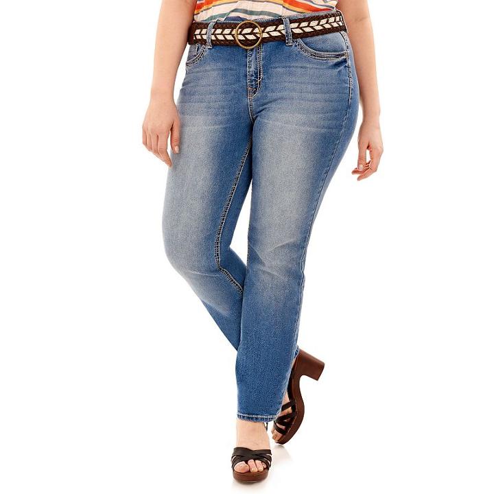 Juniors' Plus Size Wallflower Legendary Bootcut Jeans, Girl's, Size: 14 W, Med Pink