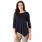 Women's Haggar Chain Neck Tunic Top, Size: Xxl, Dark Blue