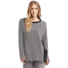 Women's Cuddl Duds Fleece Lounge Pullover, Size: Regular, Grey (charcoal)