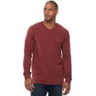 Big & Tall Sonoma Goods For Life&trade; Flexwear Slim-fit Stretch V-neck Tee, Men's, Size: M Tall, Med Red