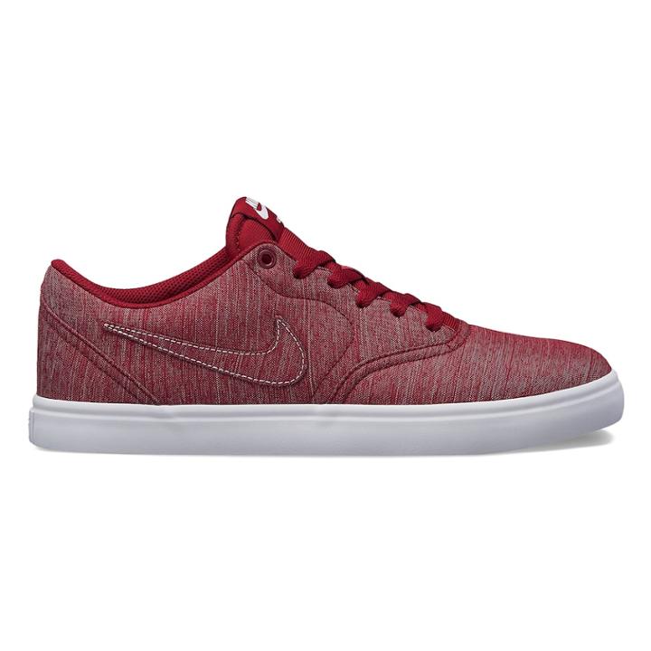 Nike Sb Check Solarsoft Canvas Premium Men's Skate Shoes, Size: 8.5, Red