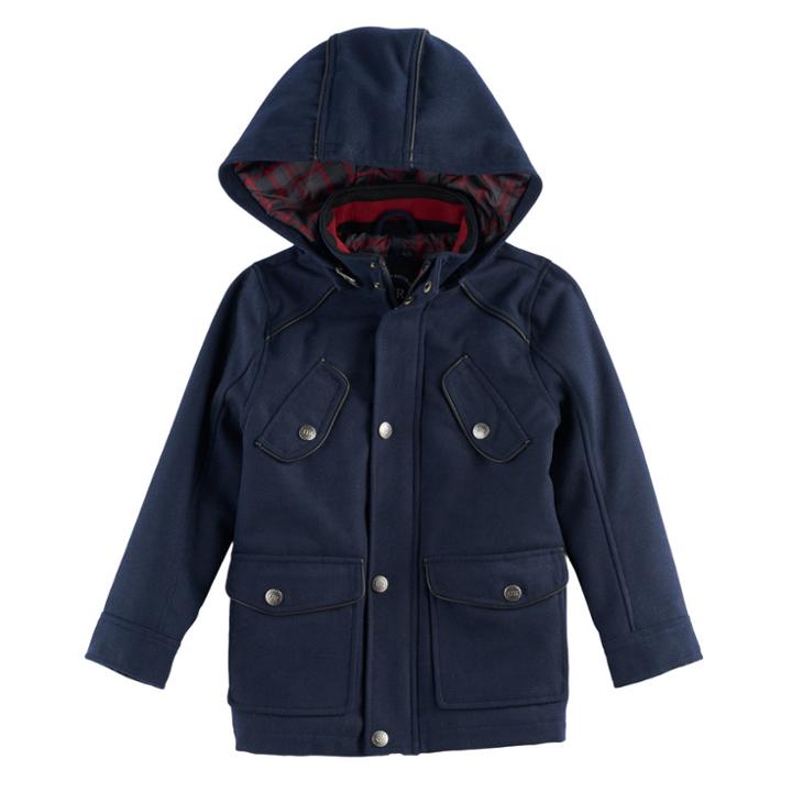 Boys 4-7 Urban Republic Wool Military Midweight Jacket, Size: 7, Blue (navy)