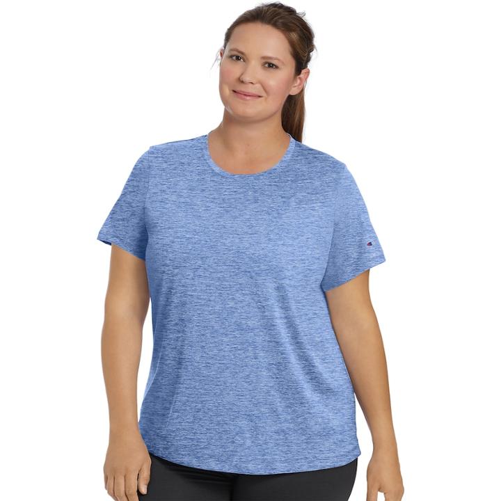 Women's Plus Size Champion Scoopneck Vapor Active Tee, Size: 3xl, Blue