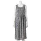 Petite Croft & Barrow&reg; Smocked Challis Dress, Women's, Size: M Petite, Light Grey
