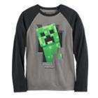 Boys 8-20 Minecraft Creeper Tee, Size: Xl, Grey (charcoal)