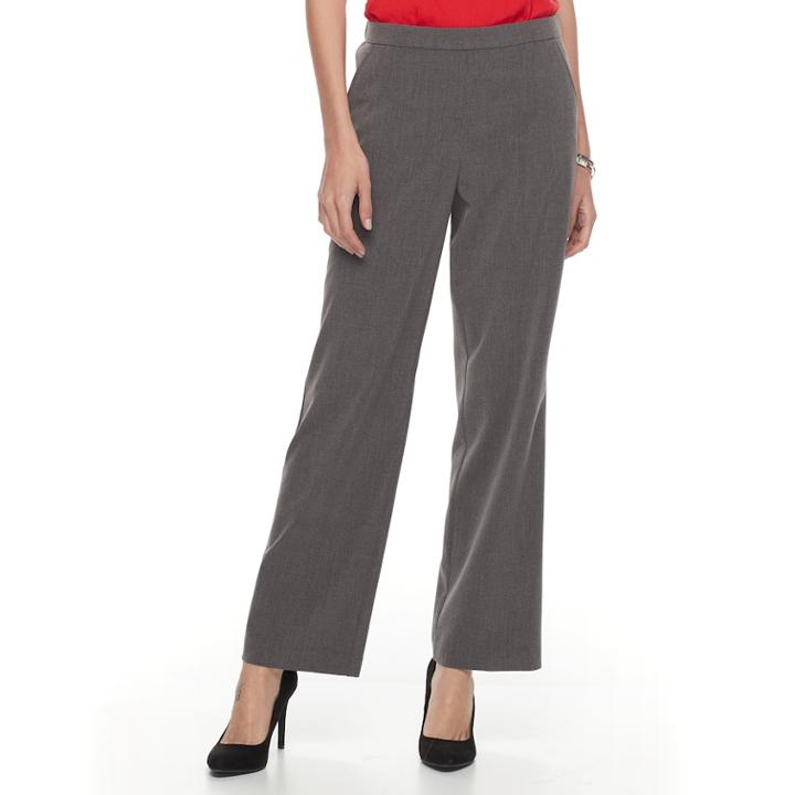 Women's Dana Buchman Pull-on Dress Pants, Size: 12, Grey