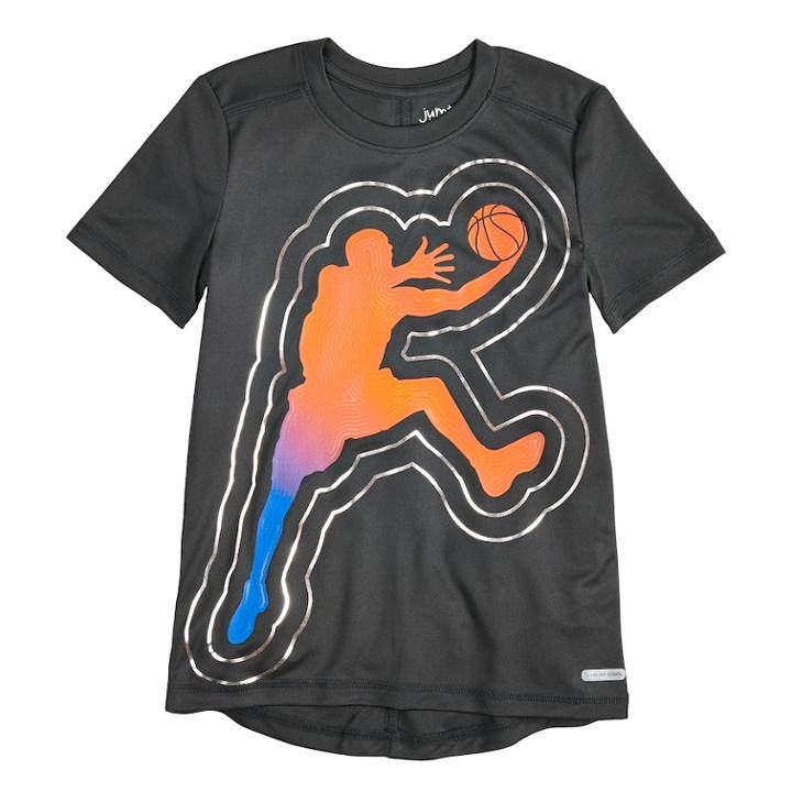 Boys 4-12 Jumping Beans&reg; Metallic Playcool Athletic Tee, Size: 10, Black