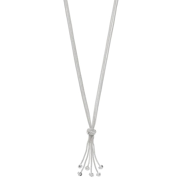 Dana Buchman Knotted Tassel Necklace, Women's, Silver