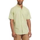 Men's Chaps Classic-fit Checked Stretch Poplin Button-down Shirt, Size: Xl, Yellow