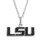 Fiora Sterling Silver Lsu Tigers Team Logo Pendant Necklace, Women's, Size: 16, Grey