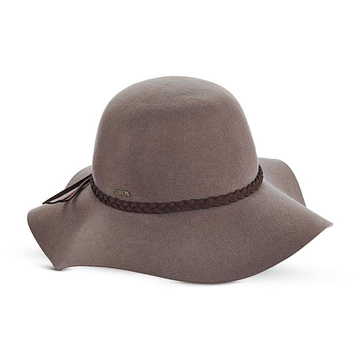 Women's Scala Wool Felt Braided Band Floppy Hat, Clrs