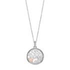 Hallmark Sterling Silver Cubic Zirconia Tree Floating Charm Pendant, Women's, Size: 18, White