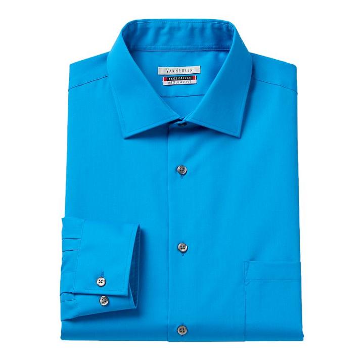 Men's Van Heusen Flex Collar Classic-fit Dress Shirt, Size: 17.5-34/35, Blue Other