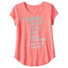 Girls 7-16 So&reg; Curved-hem Graphic Tee, Girl's, Size: 12, Black