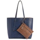 Sonoma Goods For Life&trade; Laser-cut Reversible Tote, Women's, Blue (navy)