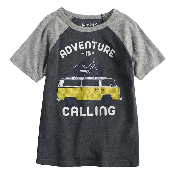 Boys 4-10 Jumping Beans&reg; Adventure Is Calling Van Graphic Tee, Size: 7, Dark Grey