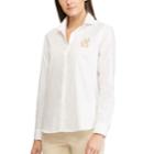 Women's Chaps No Iron Broadcloth Shirt, Size: Small, White