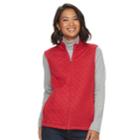 Women's Croft & Barrow Metallic Vest, Size: Large, Med Red
