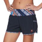 Women's Fila Sport&reg; Printed Running Shorts, Size: Small, Blue (navy)