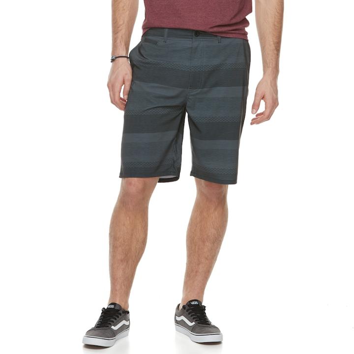Men's Ocean Current Trestles Stripe Shorts, Size: 29, Med Grey
