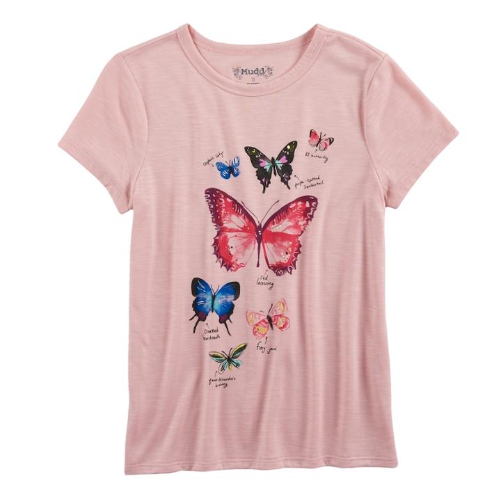 Girls 7-16 & Plus Size Mudd&reg; Graphic Tee, Size: 7-8, Light Pink