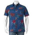 Big & Tall Croft & Barrow&reg; Classic-fit Patterned Crosshatch Button-down Shirt, Men's, Size: 2xb, Blue