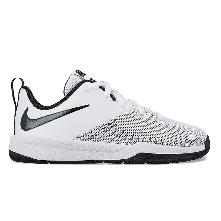 Nike Team Hustle D 7 Low Pre-school Boys' Basketball Shoes, Boy's, Size: 1, White