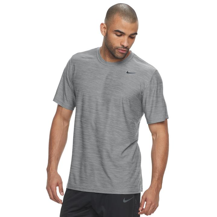 Men's Nike Breathe Tee, Size: Large, Silver