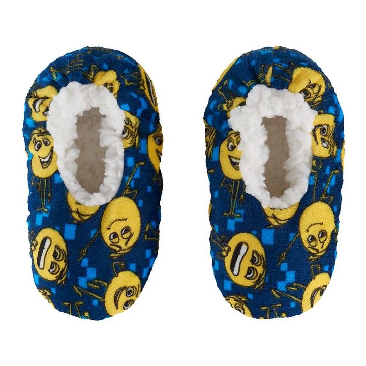 Toddler Boy The Emoji Movie Gene Plush Slipper Socks, Size: 3t-4t, Multicolor