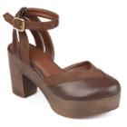 Journee Collection Rumer Women's Platform High Heels, Size: Medium (6.5), Med Brown