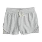 Girls 7-16 So&reg; Crochet Trim Shorts, Size: 14, Med Grey