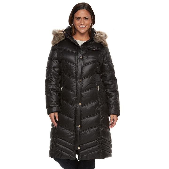 Plus Size Halitech Hooded Puffer Walker Coat, Women's, Size: 2xl, Black