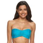 Women's Apt. 9&reg; Strappy Bandeau Bikini Top, Size: Large, Dark Green