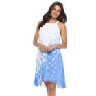 Women's Apt. 9&reg; Pleated Shark-bite Shift Dress, Size: 4, Turquoise/blue (turq/aqua)