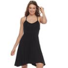 Juniors' So&reg; Strappy Skater Dress, Size: Medium, Black