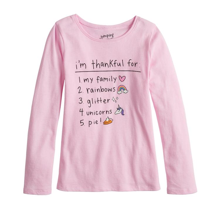 Girls 4-10 Jumping Beans&reg; Long-sleeve Graphic Tee, Size: 7, Light Pink