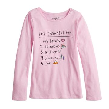 Girls 4-10 Jumping Beans&reg; Long-sleeve Graphic Tee, Size: 7, Light Pink