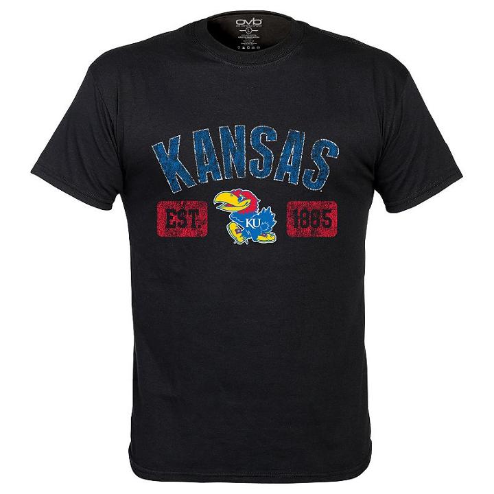 Men's Kansas Jayhawks Victory Tee, Size: Xxl, Black