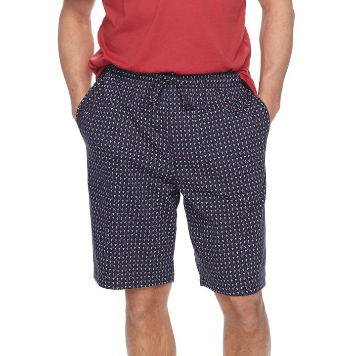 Men's Croft & Barrow&reg; True Comfort Knit Sleep Shorts, Size: Medium, Blue