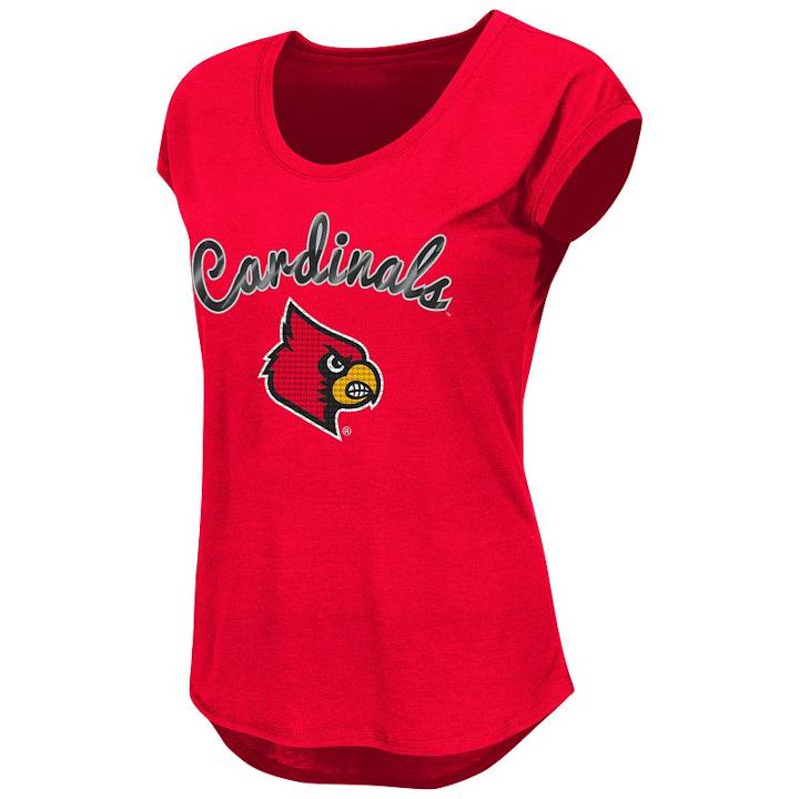 Juniors' Louisville Cardinals Equinox Tee, Women's, Size: Large, Dark Red