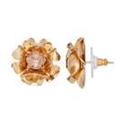 Simply Vera Vera Wang Nickel Free Pink Stone Flower Stud Earrings, Women's, Light Pink