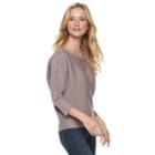 Women's Jennifer Lopez Ribbed Button Accent Sweater, Size: Xs, Lt Purple