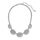 1928 Filigree Oval Necklace, Women's, Size: 16, Grey